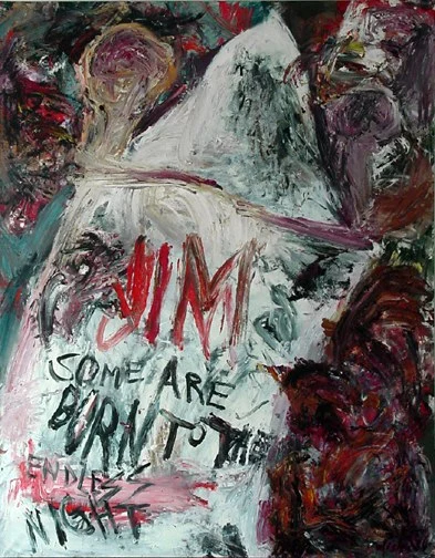 Martin Disler — Am Grab von Jim Morrisson, 1984