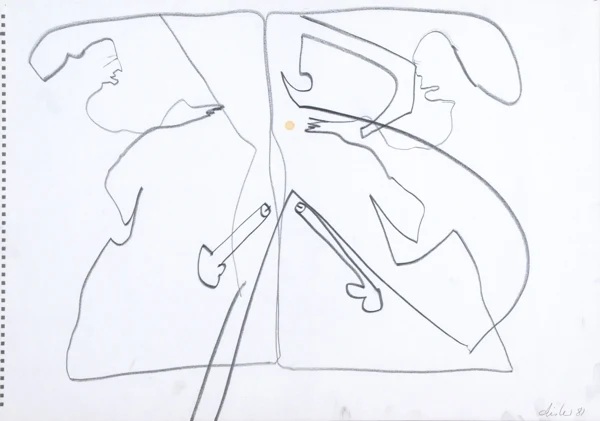 Martin Disler — 3 Zeichnungen: Ohne Titel, 1981