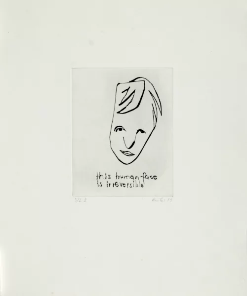 Martin Disler — This Human Face is Irreversible, 1979