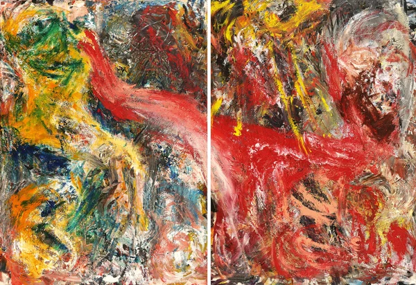 Martin Disler — Diptychon - Ohne Titel