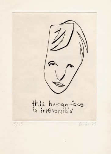 Martin Disler — This Human Face Is Irreversible, 1979