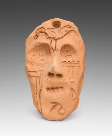 Gesicht mit Vogel, 1992