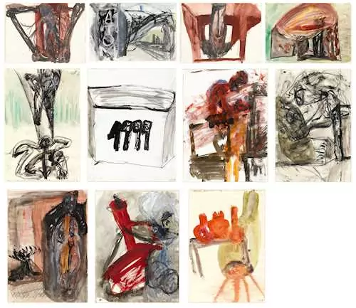MARTIN DISLER — 11 Bll.: Ohne Titel. 1986. — Koller Auktionen