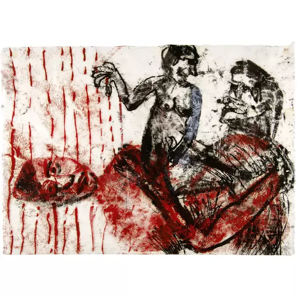 Martin Disler — Ohne Titel (Mann und Frau) — Galerie Kornfeld