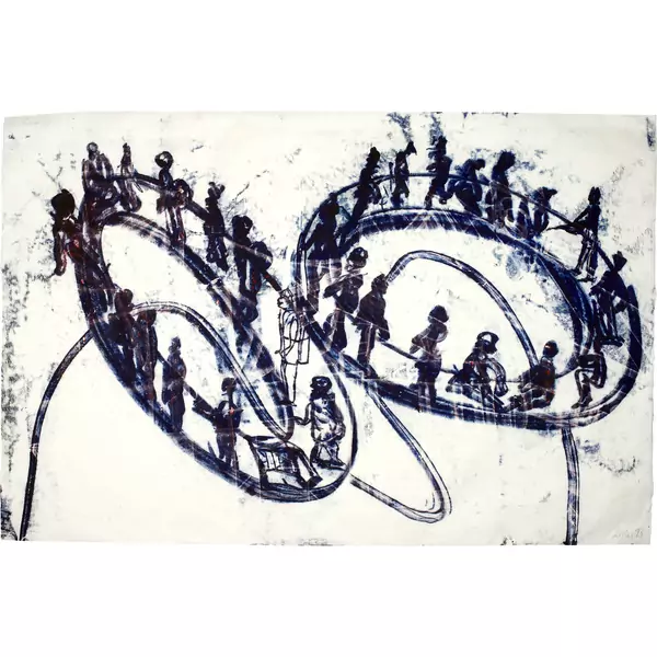 Martin Disler — Ohne Titel (Schlaufen mit Menschen) — Galerie Kornfeld