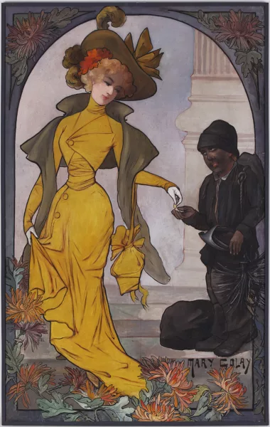 Mary Golay — Mary Golay (1869-1944), Elégante à la robe jaune et
