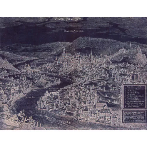 Matthäus Merian — "Baden im Argöw./Baden Argoiae".