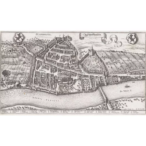Matthäus Merian — "Scafhusia. Schaffhausen".