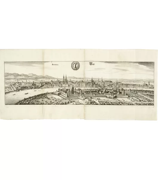 Matthäus Merian — Basilea Sheet from "Topographia Helvetiae, Rhaetiae et Valesiae"