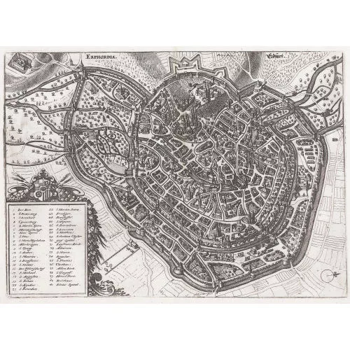 Matthäus Merian — "Erphordia. Erdfurt".