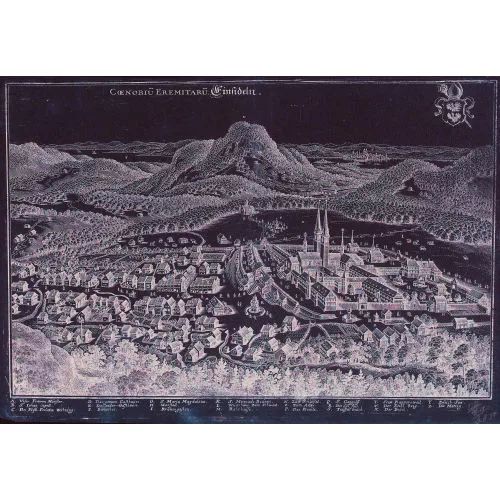 Matthäus Merian — "Coenobiu Eremitaru. Einsiedeln".