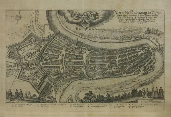 Matthäus Merian — Plan de la ville de Berne