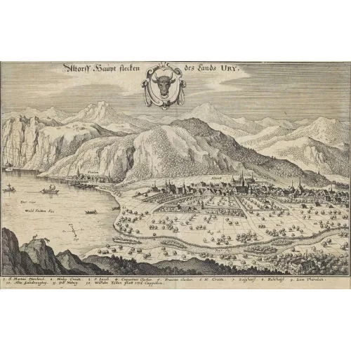 Matthäus Merian — "Altorff. Haupt flecken des Lands Ury".