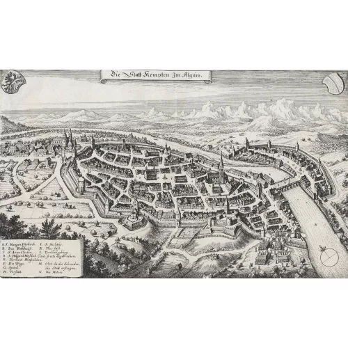 Matthäus Merian — "Die Statt Kempten im Algäw".