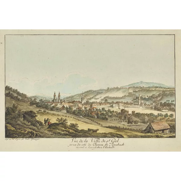 Matthias Pfenninger — "Vue de la Ville de St. Gal prise du coté du Chemin de Roschach".