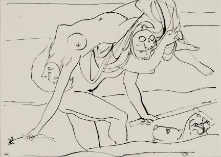 Maurice Barraud (1889-1954, CH) "L'enlèvement de Perséphone".