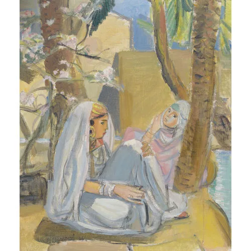 Maurice Barraud — "Algériennes au jardin".