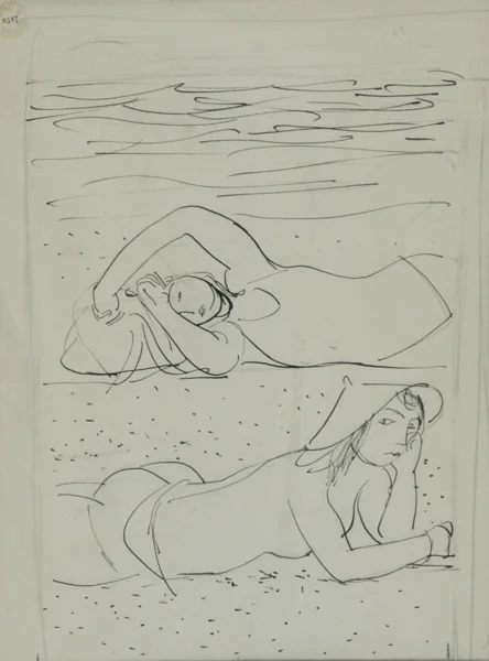 Maurice Barraud — Deux femmes à la plage