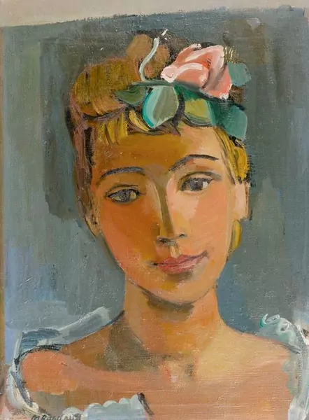 MAURICE BARRAUD — Bildnis einer jungen Frau mit Blumen im Haar. — Koller Auktionen