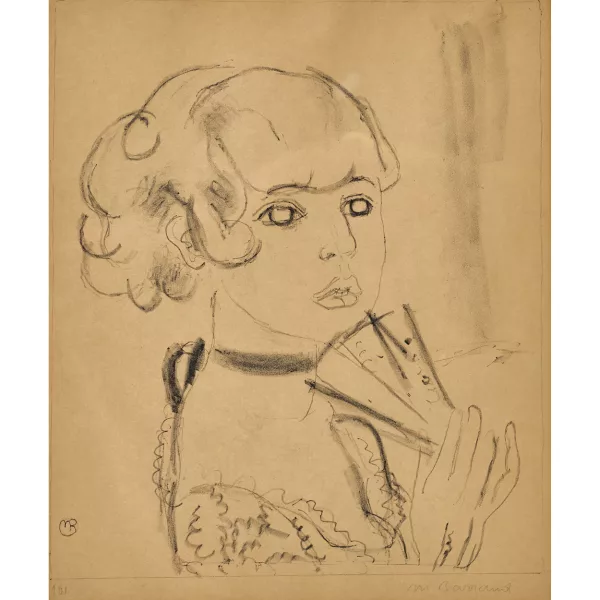 Maurice Barraud — "Femme à l'éventail".