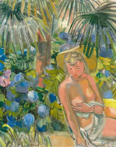MAURICE BARRAUD — Figure au jardin. — Koller Auktionen
