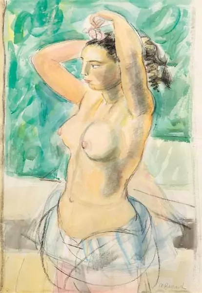 MAURICE BARRAUD — Young woman combing her hair. — Koller Auktionen