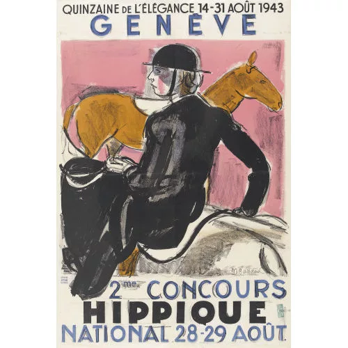 Maurice Barraud — "Genève Concours Hippique 1943".