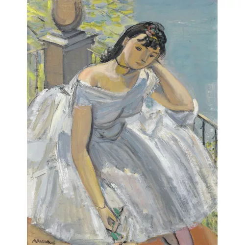 Maurice Barraud — Balletttänzerin auf sonniger Terrasse.