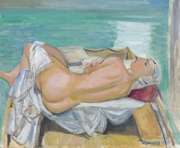 Maurice Barraud — Baigneuse en bateau"