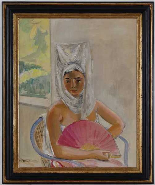 Maurice Barraud — Isabella à l'éventail rouge