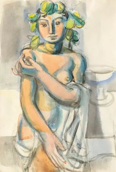 MAURICE BARRAUD — Nu couronné de feuillage (verso and recto). — Koller Auktionen