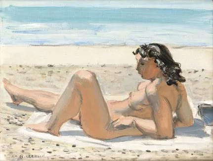 Maurice Barraud — Maurice Barraud (1889-1954), "Baigneuse nue".