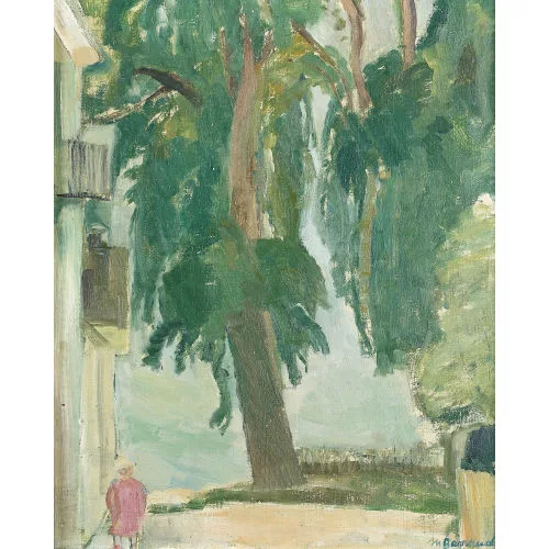 Maurice Barraud — Spaziergängerin in einer Strasse.