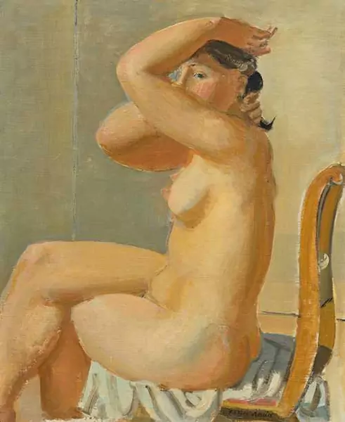 MAURICE BARRAUD — Nue assise sur une chaise. — Koller Auktionen
