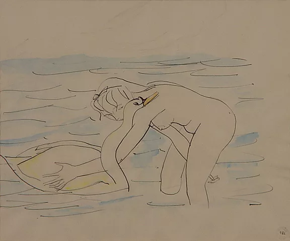 Maurice Barraud — Leda mit Schwan