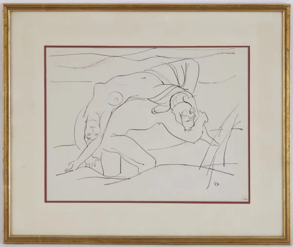 Maurice Barraud — Homme portant le masque de la mort transportant une femme