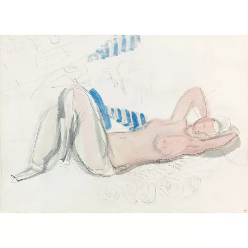 Maurice Barraud — Nu couché.