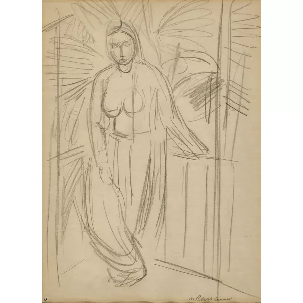 Maurice Barraud — Femme sur un balcon.