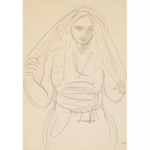 Frau mit Schleier