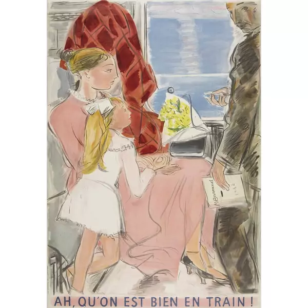 "Ah, qu′on est bien en train"