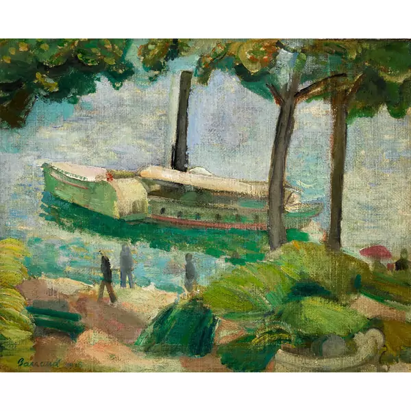 Bateau à vapeur sur le lac de Lugano