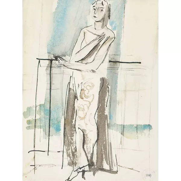 Femme au balcon