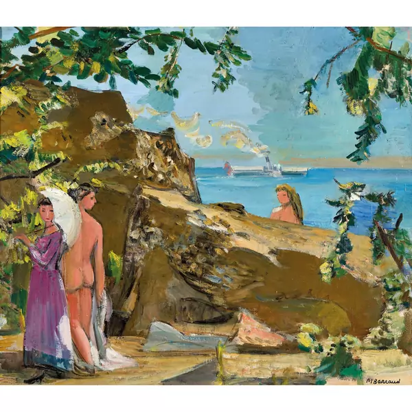 "Baigneuses sur le rives de St-Prex"
