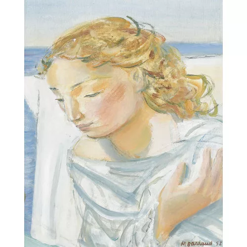 Maurice Barraud — Blonde Frau am Meer.