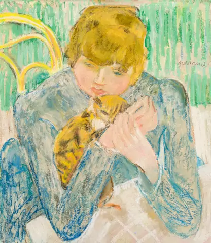 La femme au chat, 1918