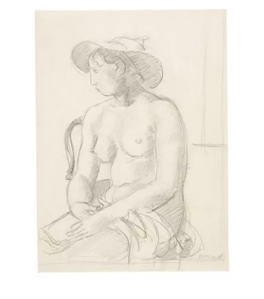 Maurice Barraud — Femme nue avec un chapeau — Galerie Kornfeld