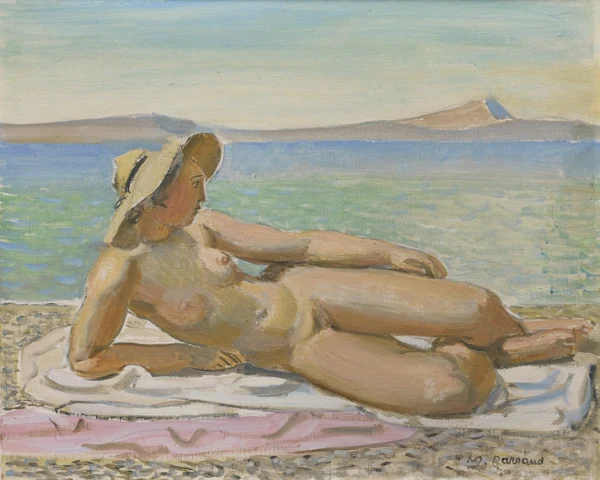 Maurice Barraud — Baigneuse au chapeau