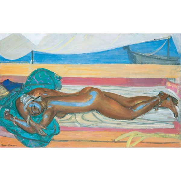 Maurice Barraud — NU ÉTENDU LYING FEMALE NUDE