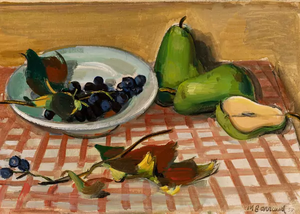 Nature morte aux poires et raisin. 1937