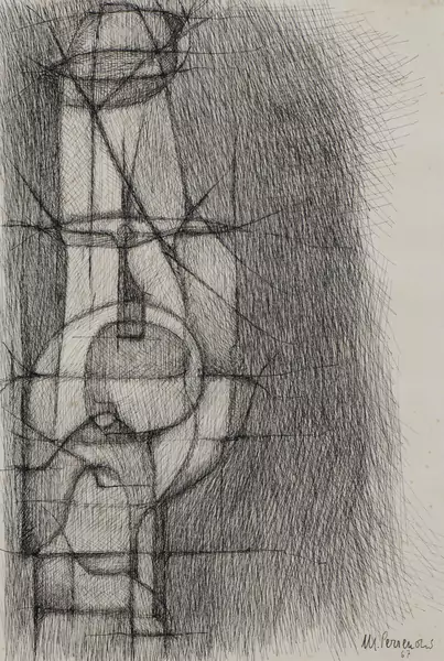 Maurice PERRENOUD (1914-2007), 'Composition abstraite', encre — DognyAuction